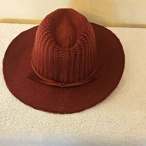 NWT Melrose and Market Two -Tone Panama Hat One Size Rust Hills